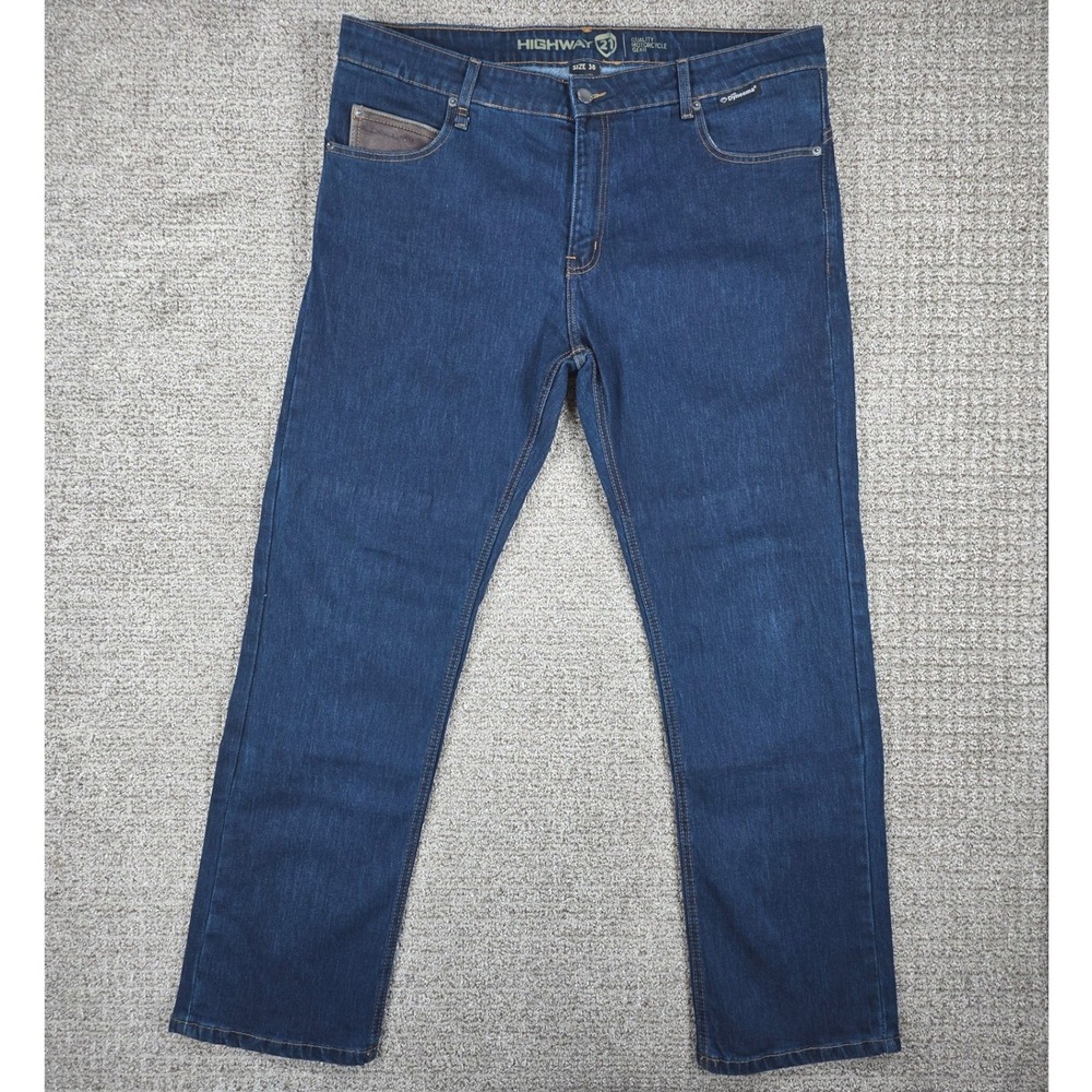 Highway 21 Stronghold Jeans Men 38x32 Blue Dyneema Motorcycle Riding Jeans Denim